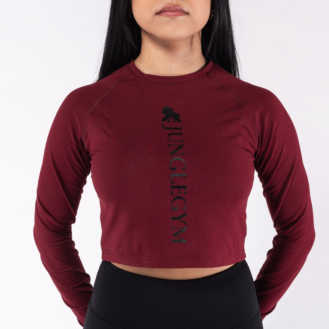 Long Sleeve Crop Top Training T-shirts