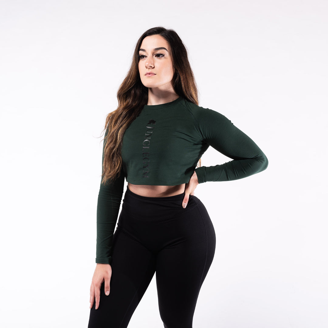 Long Sleeve Crop Top Training T-shirts