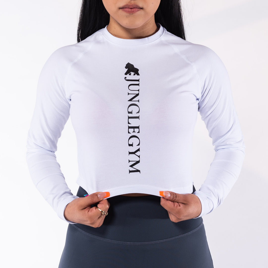 Long Sleeve Crop Top Training T-shirts