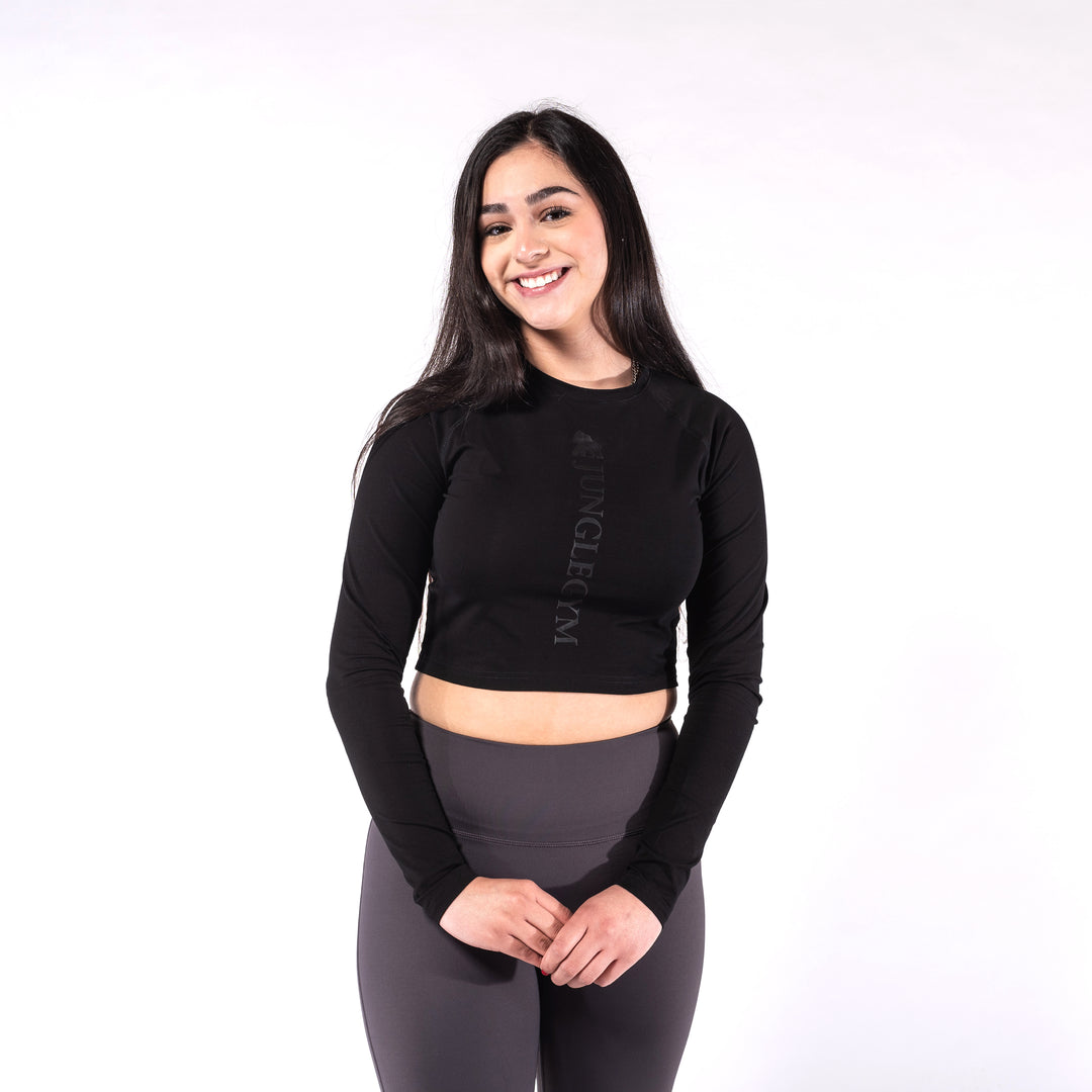 Long Sleeve Crop Top Training T-shirts