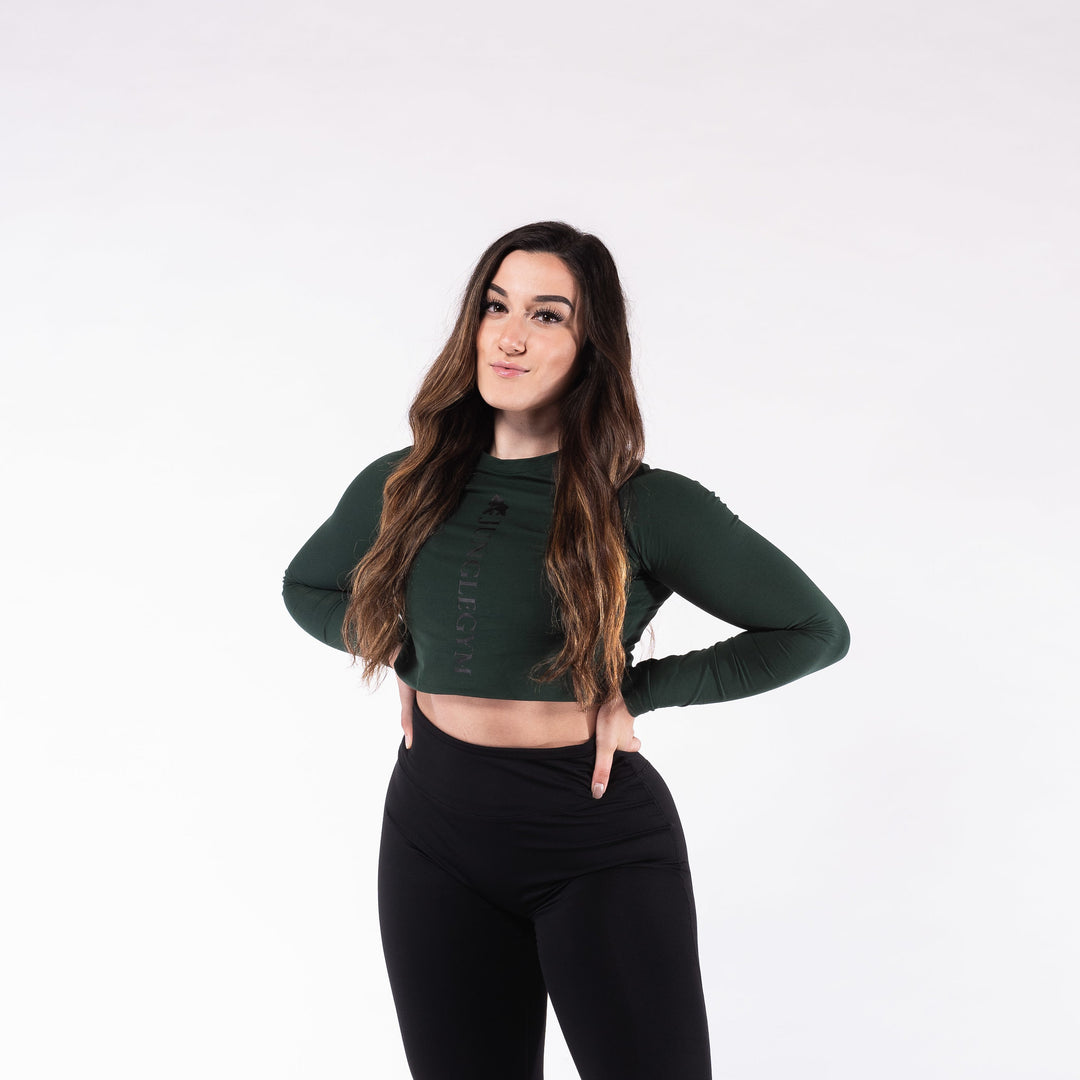 Long Sleeve Crop Top Training T-shirts