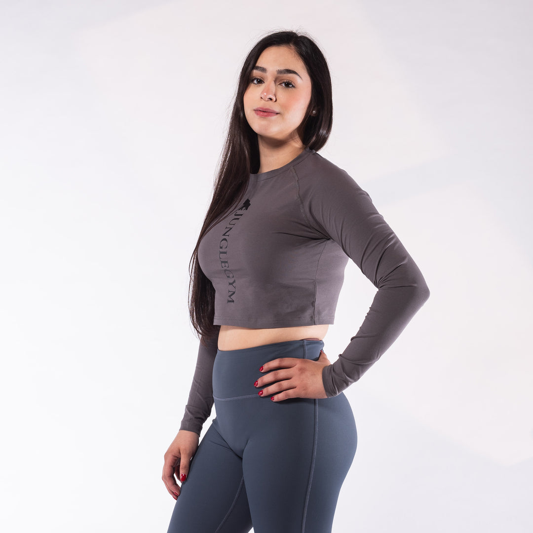 Long Sleeve Crop Top Training T-shirts