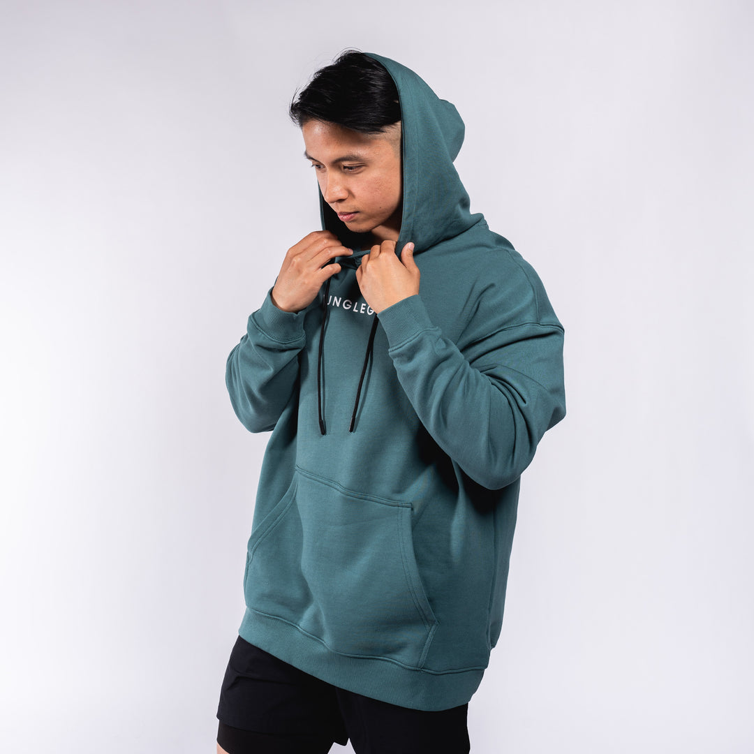 Oversized Pullover Hoodie - Jungle Green