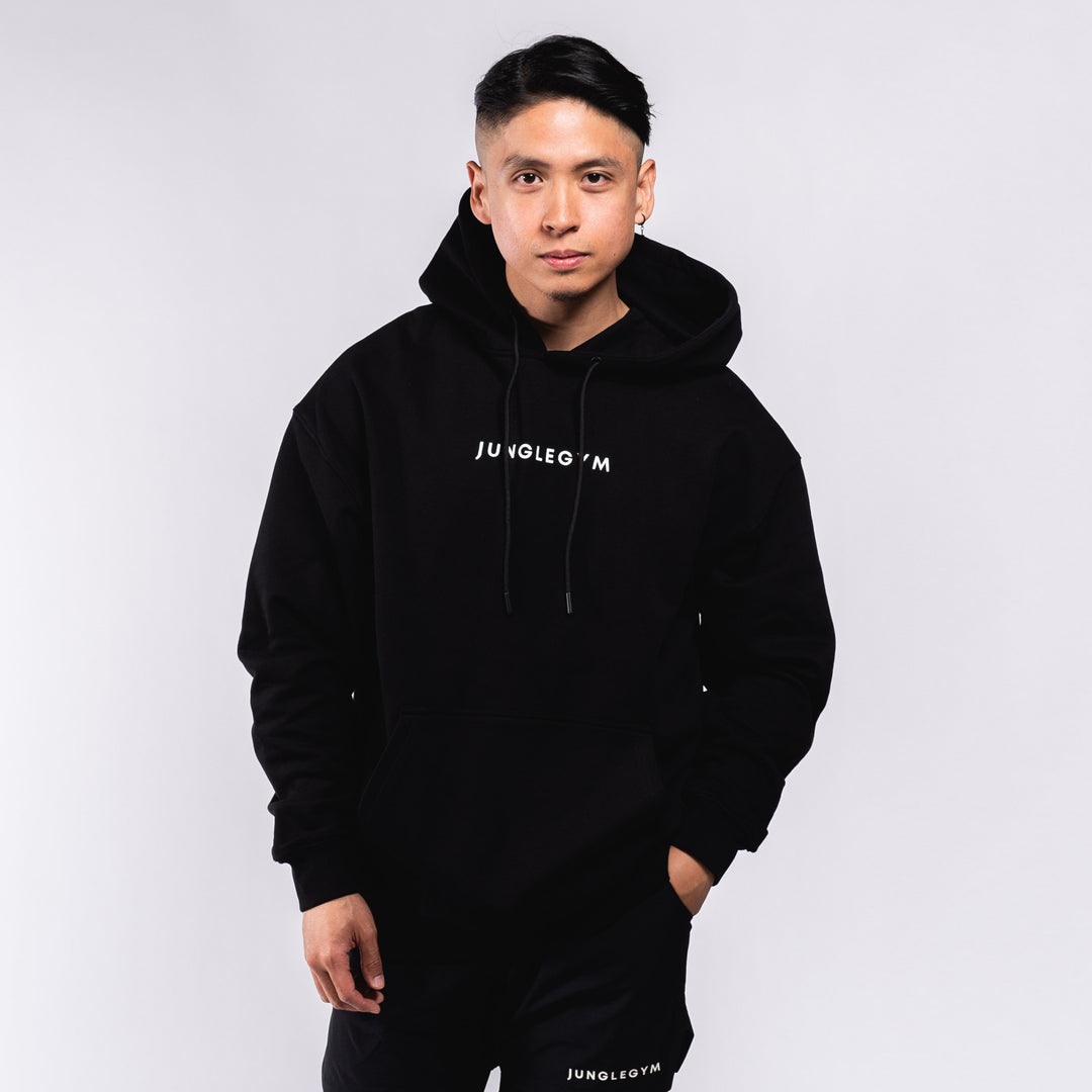 Oversized Pullover Hoodie - Black