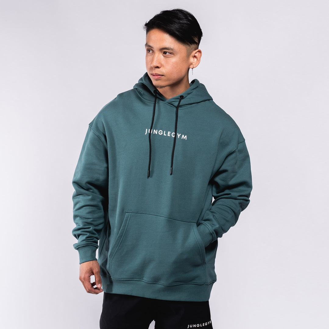 Oversized Pullover Hoodie - Jungle Green