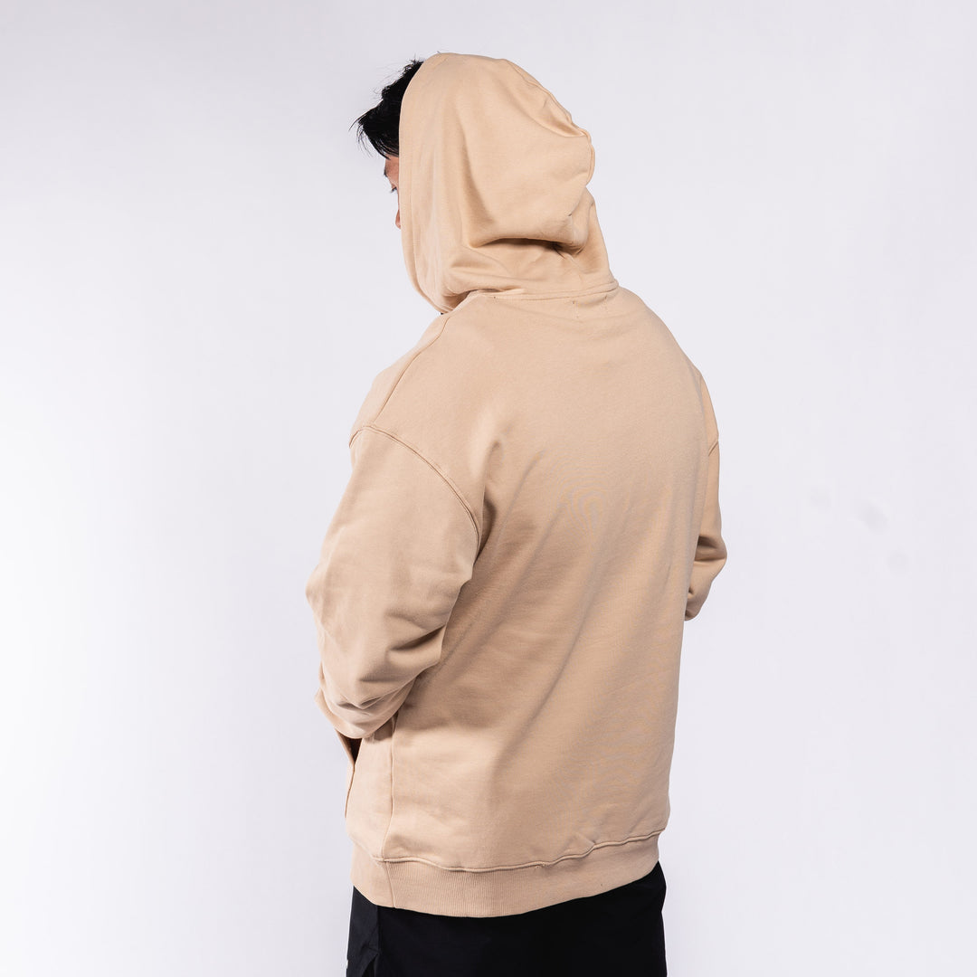 Oversized Pullover Hoodie - Tan