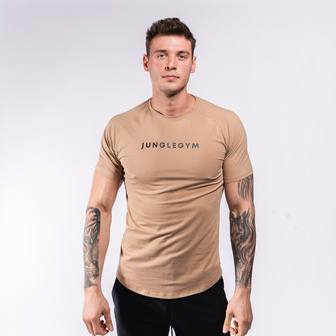 Performance Scooped T-Shirt - Dark Tan